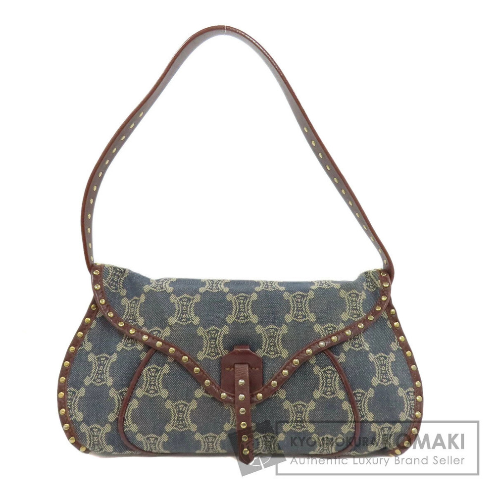 Celine One Shoulder Hobo Bag Macadam Denim - Picture 1 of 11